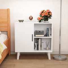 Bellemave Modern Wood Storage Cabinet with Door and Shelves Bellemave