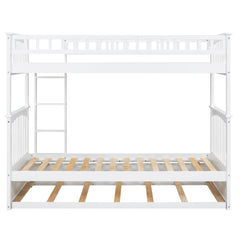 Bellemave Convertible Bunk Bed with Twin Size Trundle Bellemave