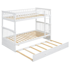 Bellemave Convertible Bunk Bed with Twin Size Trundle Bellemave