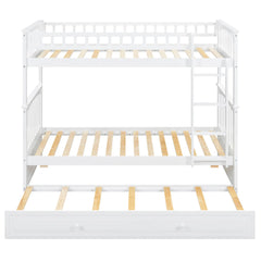 Bellemave Convertible Bunk Bed with Twin Size Trundle Bellemave