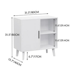 Bellemave Modern Wood Storage Cabinet with Door and Shelves Bellemave