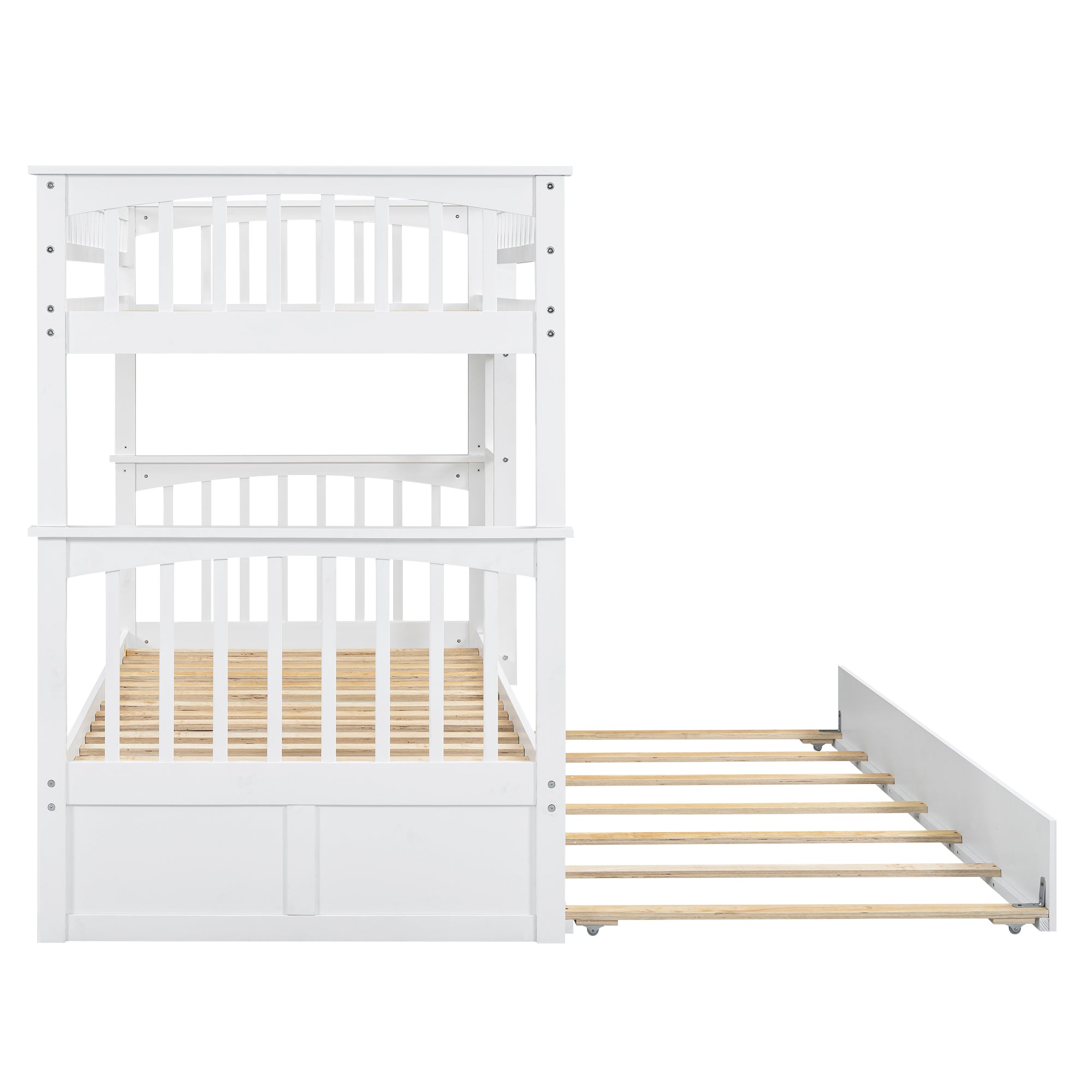 Bellemave Convertible Bunk Bed with Twin Size Trundle Bellemave