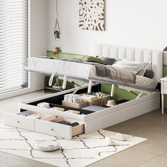 Bellemave® Upholstered Platform Bed with Hydraulic Storage System and Drawer Bellemave®