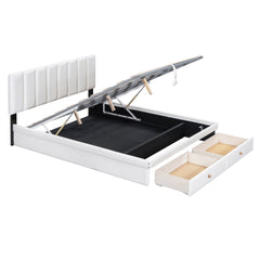 Bellemave® Upholstered Platform Bed with Hydraulic Storage System and Drawer Bellemave®