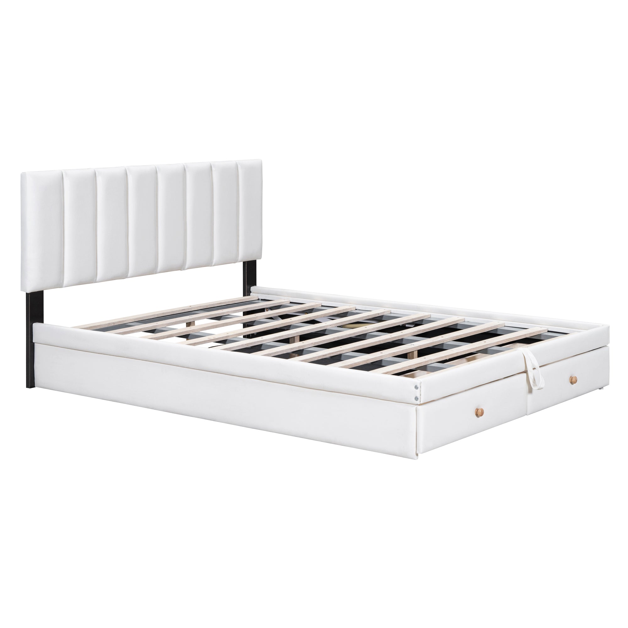 Bellemave® Upholstered Platform Bed with Hydraulic Storage System and Drawer Bellemave®