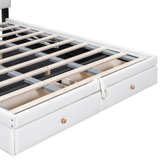 Bellemave® Upholstered Platform Bed with Hydraulic Storage System and Drawer Bellemave®