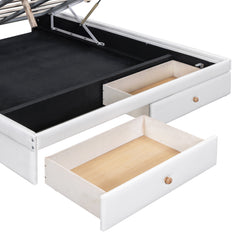 Bellemave® Upholstered Platform Bed with Hydraulic Storage System and Drawer Bellemave®