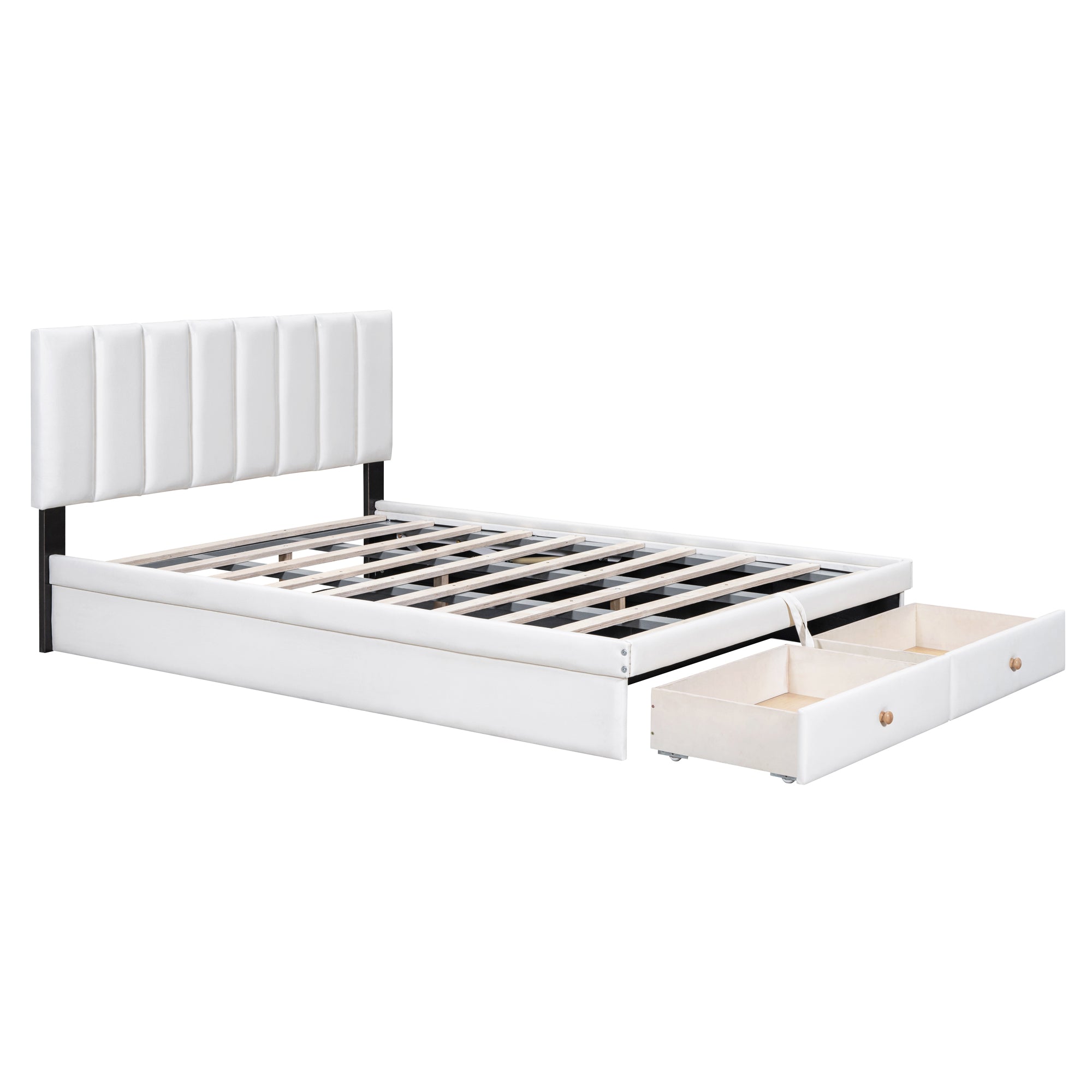 Bellemave® Upholstered Platform Bed with Hydraulic Storage System and Drawer Bellemave®