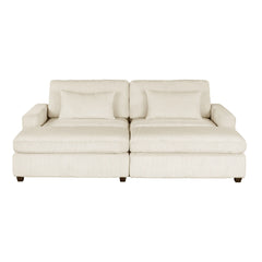 Bellemave® 90" Square Arm Sofa with Removable Back Cushions and 2 Pillows Bellemave®