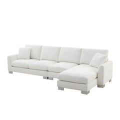 Bellemave® 119" L-Shaped Modern Chenille Oversized Sectional Sofa with 2 Free pillows Bellemave