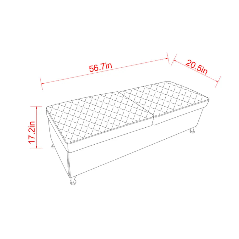 Bellemave® Fabric Bed Bench with Storage Bellemave®