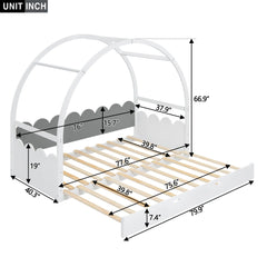 Bellemave® Twin Size Stretchable Vaulted Roof Bed Bellemave