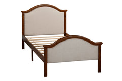 Bellemave Twin Size Platform Bed with Upholstered Headboard and Footboard