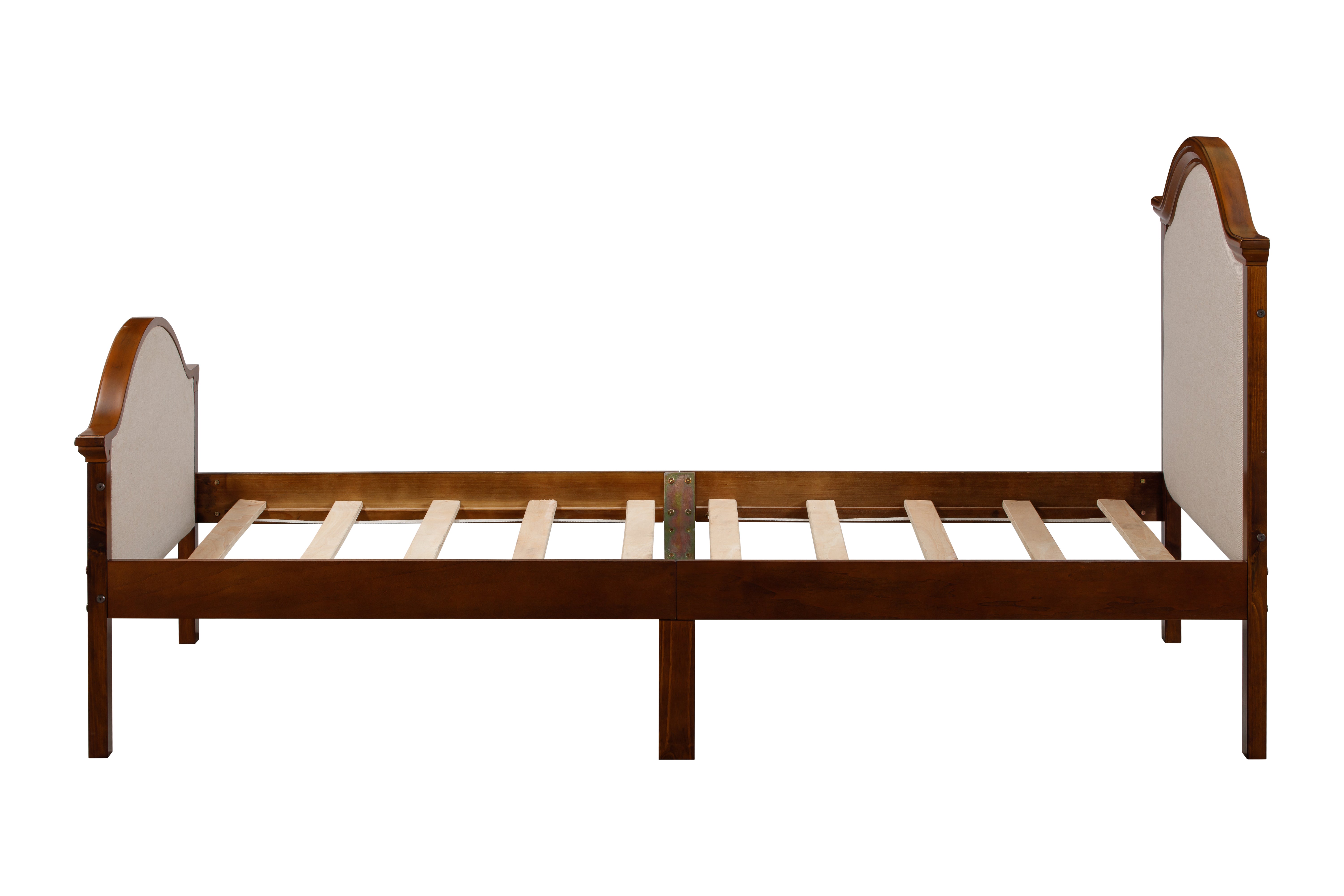 Bellemave Twin Size Platform Bed with Upholstered Headboard and Footboard Bellemave