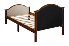 Bellemave Twin Size Platform Bed with Upholstered Headboard and Footboard