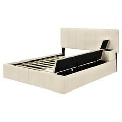 Bellemave® Velvet Upholstered Platform Bed with Lateral Storage Compartments and Thick Fabric Bellemave®