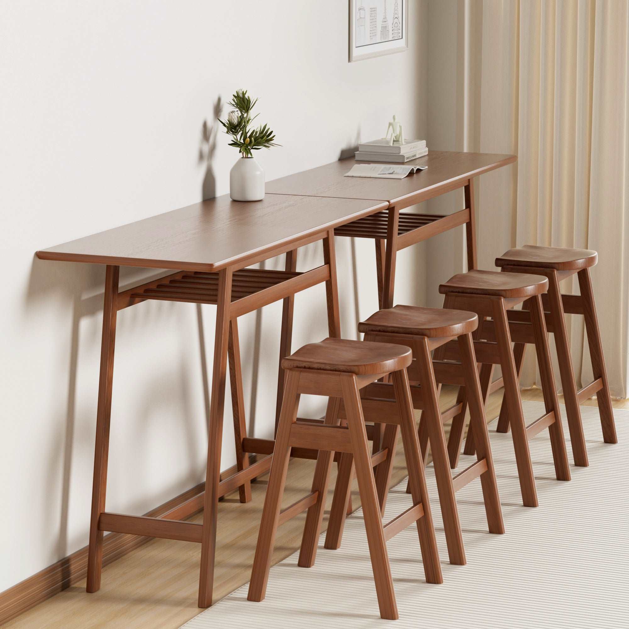 Bellemave® 3-Piece Pub Dining Set with Shelf and Hooks