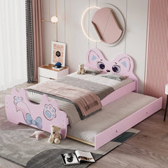 Bellemave® Twin Size Cartoon Platform Bed with Trundle Bellemave®