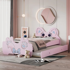 Bellemave® Twin Size Cartoon Platform Bed with Trundle Bellemave®