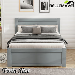 Bellemave® Platform Bed With Drawer And Two Shelves