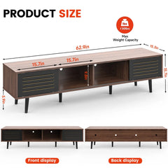 Bellemave® Mid Century Modern TV Stand with Sliding Doors Bellemave®