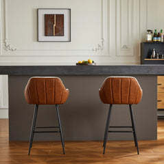 Bellemave® 26" Modern Counter Height Bar Stools Set of 2 with Metal Legs Bellemave®