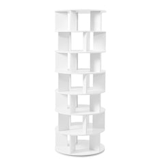 Bellemave® 360° Revolving Shoe Rack Tower, 7-Tier Spinning Shoe Shelf with 5 Grids Per Layer