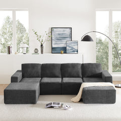 Bellemave® 110" Luxury Chenille U Shaped Sectional Sofa