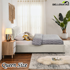 Bellemave® Storage Upholstered Hydraulic Platform Bed with Integrated Headboard