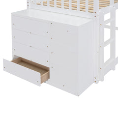 Bellemave® Bunk Bed with 4 Drawers and 3 Shelves