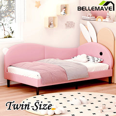 Bellemave® Upholstered Rabbit-Shape Daybed, Sofabed with Rabbit Ear Headboard