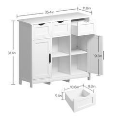 Bellemave® Modern Simplicity 3 Drawer Sideboard