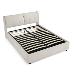 Bellemave® Storage Upholstered Hydraulic Platform Bed with Integrated Headboard