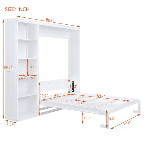 Bellemave® Murphy Bed Wall Bed with Shelves Bellemave®