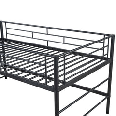 Bellemave® Twin Size Low Loft Bed with Storage Stairs