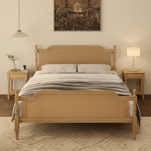 Bellemave® Traditional Style Rattan Platform Bed