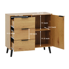 Bellemave® Storage Cabinet with 3 Drawers & Adjustable Shelf