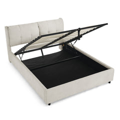 Bellemave® Storage Upholstered Hydraulic Platform Bed with Integrated Headboard