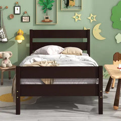 Bellemave Twin Size Platform Bed with Headboard and Footboard Bellemave