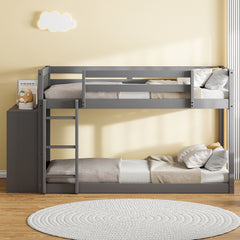 Bellemave® Bunk Bed with 4 Drawers and 3 Shelves