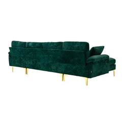 Bellemave 114" U-Shape Sectional Sofa, Mid Century Modern Couch with Chaise and Ottoman Bellemave