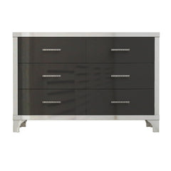 Bellemave® Mirrored Storage Cabinet with 6 Drawers and Metal Handle