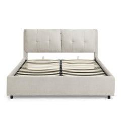 Bellemave® Storage Upholstered Hydraulic Platform Bed with Integrated Headboard