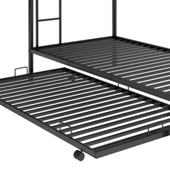 Bellemave® Twin Size Metal Bunk Bed with Trundle Bed