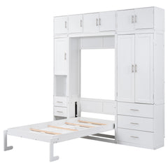 Bellemave® Murphy Bed with Lockers and Wardrobes