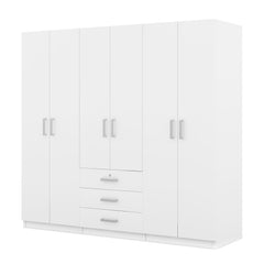 Bellemave® 6-Doors Wooden Wardrobe Storage with Big Drawers