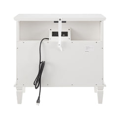 Bellemave® Open Space and 2 Drawers Dresser Nightstand with Charging Station