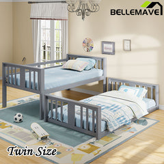 Bellemave® Twin Size Bunk Bed with Ladder