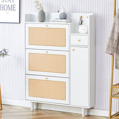 Bellemave® Modern Minimalist Storage Cabinet, Japanese Rattan Shoe Cabinet