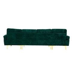 Bellemave 114" U-Shape Sectional Sofa, Mid Century Modern Couch with Chaise and Ottoman Bellemave